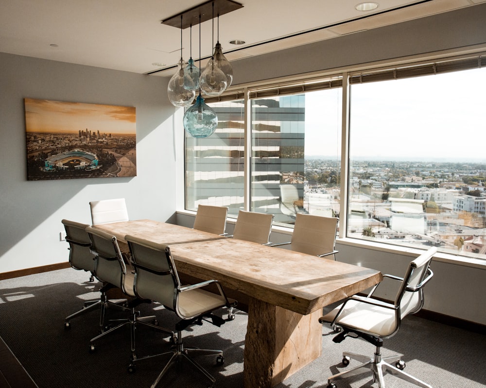 Bright training room with tables and chairs.